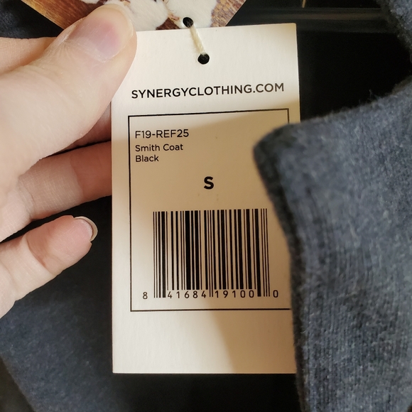 NWT Synergy organic black smith coat size small - Picture 4 of 6